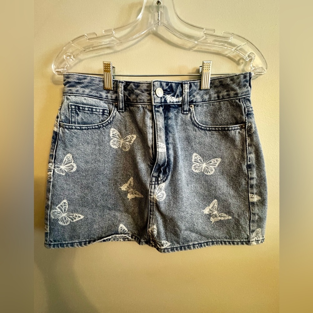 PacSun Gray Butterfly Jean Shorts